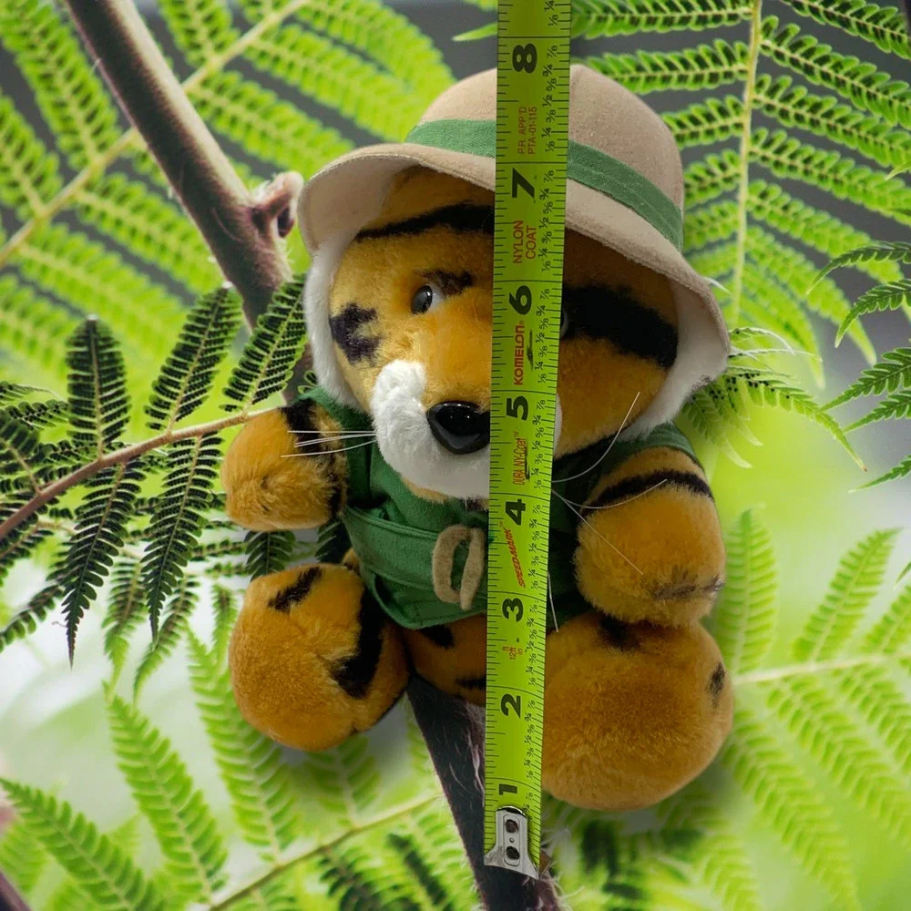 Vtg 1987 Dakin Fun Farm Safari Tiger Brown Plush 14 Inch Green Original Jacket